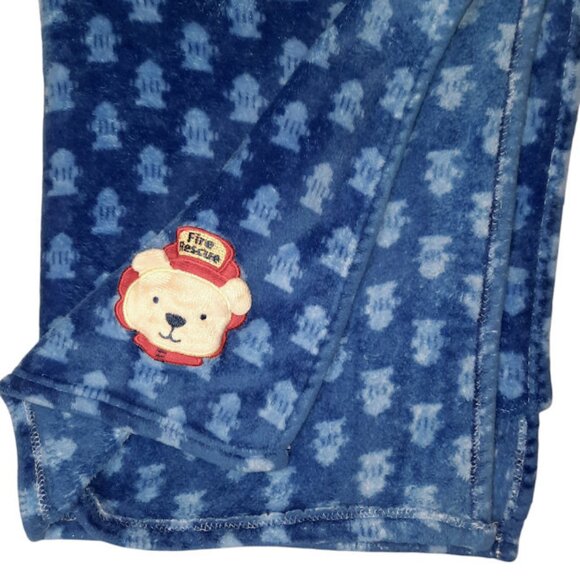 Le Bebe Favorite Fire Rescue Bear Fire Hydrant Security Lovey Blanket 36" X 35" - Picture 3 of 4